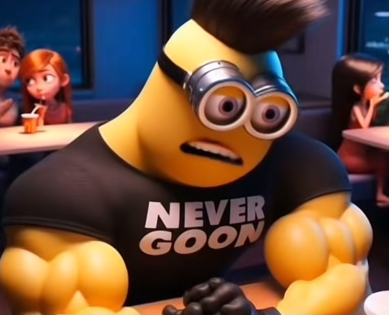 Muscular Minion, converted anti-gooner now helping free gooners