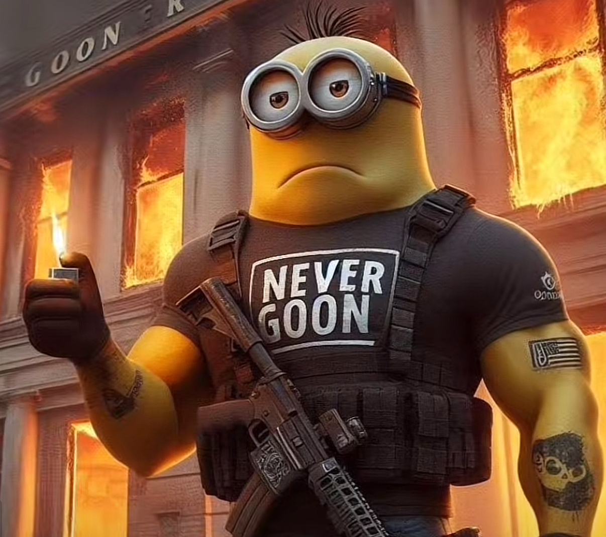 Minion goon arson parody